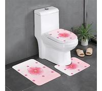 Blooming Carnations Tapis de salle de bain absorbant l'eau, tapis de salle de bain, 3 pièces, chambre à coucher, cuisine, baignoire, maison, tapis décoratif en peluche