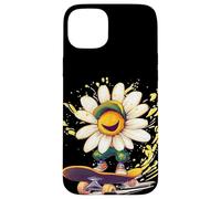 Blooming Daisy avec Skateboard pour Les Amateurs de Prairie Fleurie Coque pour iPhone 15 Plus