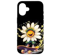 Blooming Daisy avec Skateboard pour Les Amateurs de Prairie Fleurie Coque pour iPhone 16