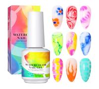 Blooming Gel Polish, 15ml UV LED Clear Blossom, Spreading Effect Nail Arts Polish, 3.15in Portable Salon Kit, Lightweight Toenail Gel for Travel, Home, Business Trip