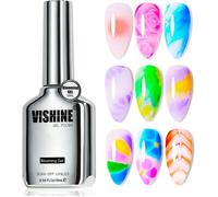 Blooming gel vernis semi-permanent 16ml, soak-off UV LED nail art manicure effet spécial fleuri design ongles moderne