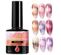 Blooming Nail Gel, Watercolor Nail Polish, Smudge Effect Transparent Gradient Manicure Liquid, Quick Application for Women Men Youth Travel Wedding Stage Home Party, 7.3ml Bottle