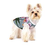Blooming Orchids Gilet en coton pour petit chien, respirant, doux et confortable pour chats et chiens