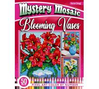 Blooming Vases Mystery Mosaics Color by Number: 50 Pixel Art Flower Arrangements