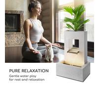 Bloomingstone Fontaine Fontaine de jardin Fontaine ornementale Pompe 20W Zinc LED