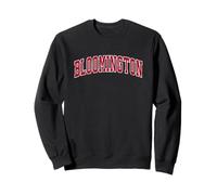Bloomington Indiana in Vintage Sports Design Rouge Sweatshirt
