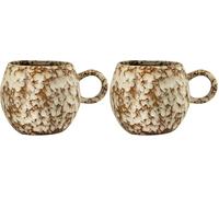 Bloomingville 75230620 Tasse Paula en Céramique, Marron (Lot de 2)