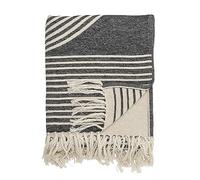 Bloomingville Anek Couverture en coton Noir