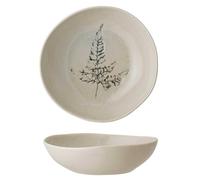 Bloomingville Assiette à Soupe Bea Nature avec Fleurs 21 CM Pâtes Céramique
