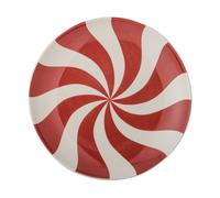 Bloomingville Assiette Yule Ø23 cm Naturel-rouge