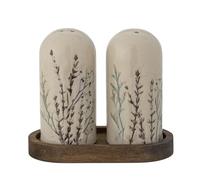 Bloomingville - Bea 82058377 Ensemble salière et poivrière en grès Naturel