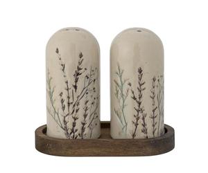BLOOMINGVILLE - Bea Salt & Pepper Shaker Set, Nature, Stoneware (82058377)