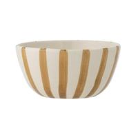 Bloomingville Begonia Bol à céréales en céramique Marron à rayures 500 ml