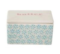 Bloomingville Beurrier Patrizia Bleu avec Couvercle Céramique Vaisselle Beurrier