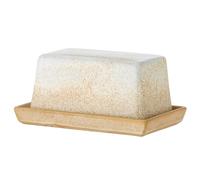 Bloomingville Beurrier Paula Beige Blanc En Céramique Avec Couvercle
