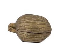 Bloomingville Bex 82053693 Pot décoratif en laiton et aluminium, petit pot avec couvercle, look antique, pour décoration ou rangement, dimensions : 9,5 x 5,5 x 6 cm