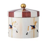 Bloomingville Bocal avec couvercle Merry-go-round Ø19.5x20.5 cm Rouge-blanc