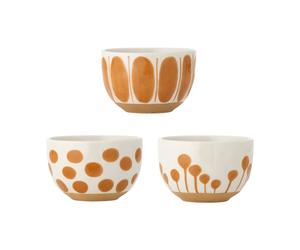 Bloomingville Bol Linora 58 cl Lot de 3 Blanc-brun