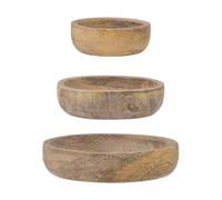 Bloomingville Bols Joana. Lot de 3 Bois de manguier
