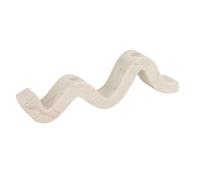 Bloomingville Bougeoir Double en Forme de Vague en marbre Blanc