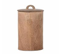 Bloomingville Buddy 82057770 Récipient en grès avec couvercle Marron Volume : 1,5 l 22 x 12,5 cm
