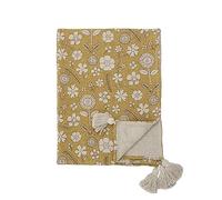 Bloomingville Camille Couverture Jaune Coton Recyclé