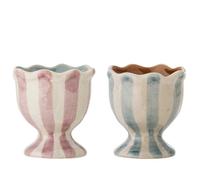 Bloomingville Coquetier Willa Lot de 2 Rose-blue