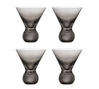 Bloomingville Corliss Lot de 4 verres à cocktail en verre Gris 9,5 x 11 cm 165 ml