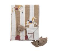 Bloomingville Couverture Merry-go-round 130x160 cm Beige-rouge
