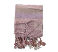 Bloomingville Couvre-lit de qualité supérieure 160 x 130 cm - Plaid polyvalent en coton recyclé idéal comme couverture de canapé ou pour lit et jardin, doux et facile d'entretien (rose)