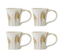 Bloomingville Creative Collection Joseph Lot de 4 mugs en grès Marron 9 x 9,5 cm 260 ml