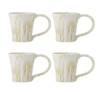 Bloomingville Creative Collection Joseph Lot de 4 mugs en grès Vert 9 x 9,5 cm 260 ml