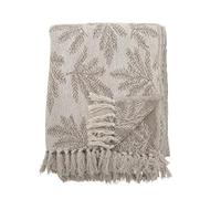 Bloomingville Gabriela Couverture en Laine Motif Branches de Sapin Marron/Beige 160 x 130 cm