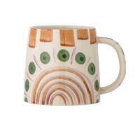 Bloomingville Gobelet Shama Crème Vert Blanc 500 ML Avec Tasse Café en Céramique