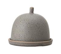 Bloomingville Kendra Beurrier en grès Gris 9 x 8 cm (Ø/H)