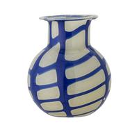 Bloomingville Kiran Vase en verre Bleu 16 x 19 cm