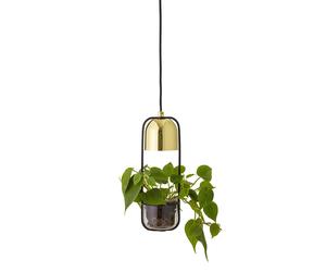 Bloomingville Lampe de plafond avec panier suspendu Bloomingville Ø10 cm transparent-or