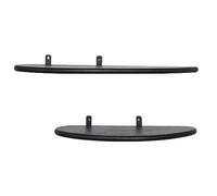 Bloomingville Lot de 2 étagères murales flottantes en Bois de manguier et métal de Forme Organique, Noir Mat, 61 cm et 48,3 cm