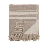 Bloomingville Lugo Couverture, marron, coton recyclé, L 160 x l 130 cm