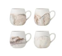 Bloomingville Lyre Lot de 4 tasses Marron en grès T8 x H8 cm 250 ml