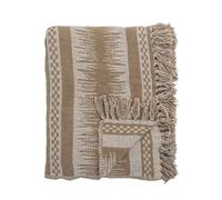 Bloomingville Marmi Couverture en coton recyclé Marron 160 x 130 cm