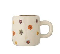 Bloomingville Mini Addy 82060483 Tasse pour enfant, avec poignée, de couleur naturelle, en grès, 6,5 x 5,5 cm, 130 ml, terre cuite
