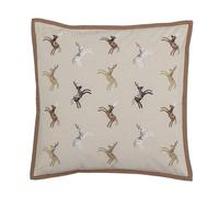 Bloomingville Mini Doglas Coussin en Coton, Marron, L 40 x l 40 cm