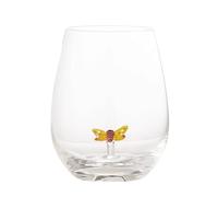 Bloomingville Misa Collection Verre transparent de 560 ml, fabriqu la main et souffl la bouche avec une charmante dcoration papillon, verre unique de haute qualit, ne passe pas au
