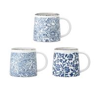 Bloomingville Molly Lot de 3 tasses en céramique Bleu