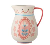 Bloomingville Odina Pichet naturel avec fleurs roses 3,3 l vaisselle