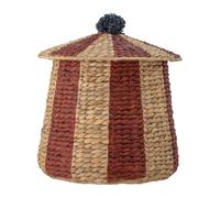 Bloomingville Panier avec couvercle Birsen Ø40 cm Naturel-rouge