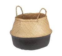 Bloomingville Panier avec poignées, herbe de mer, naturel et noir, 49,5 cm