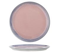 Bloomingville Paula Assiette en grès Motif rose 26,5 x 2 cm