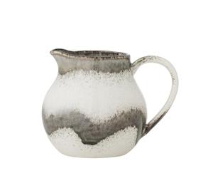 Bloomingville Paula Pot à lait en grès - Design décoratif - Pot à lait parfait pour votre table de petit-déjeuner, avec texture naturelle, 435 ml (gris)